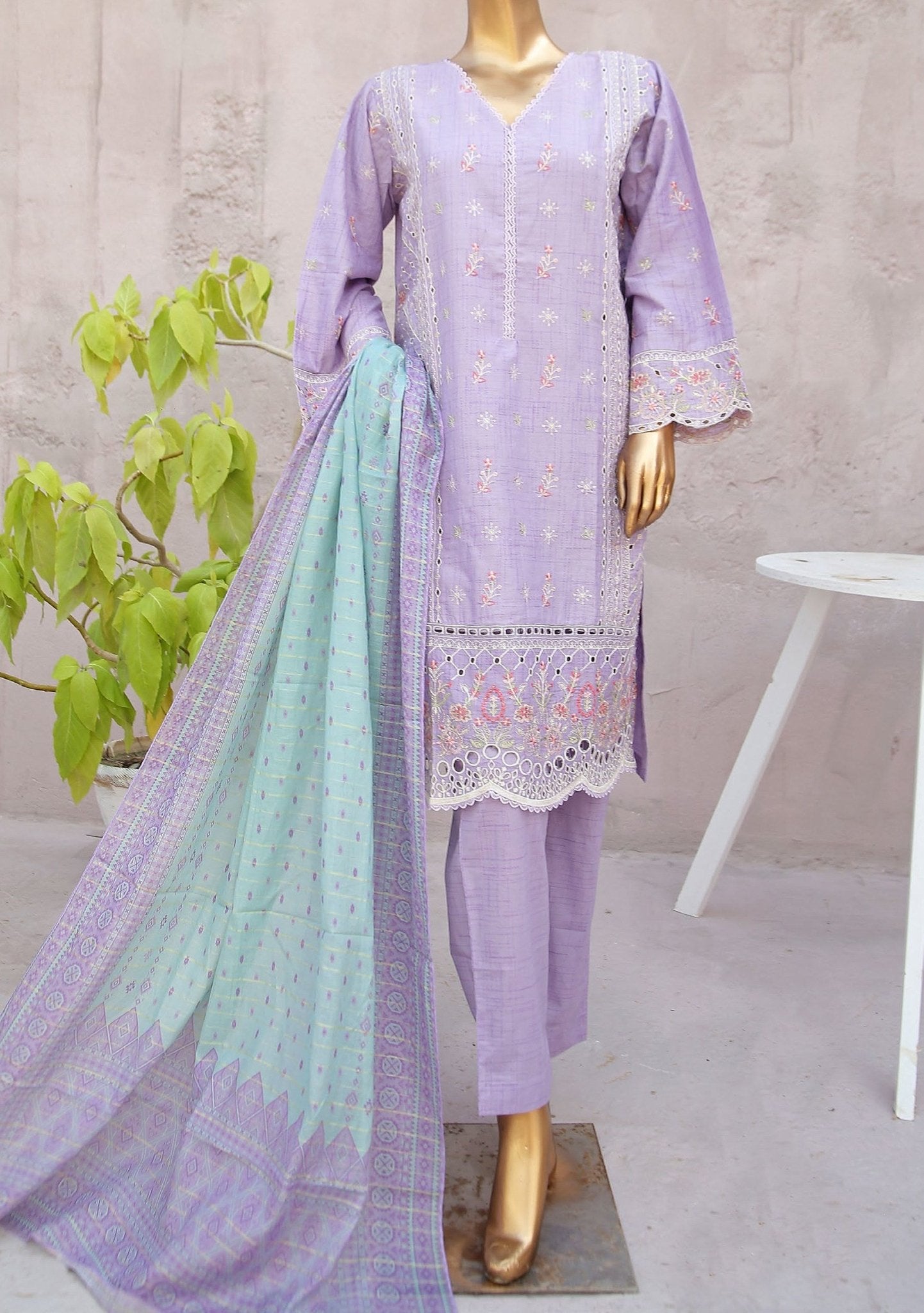 Bin Saeed Ready Made Embroidered Chikankari Dress
