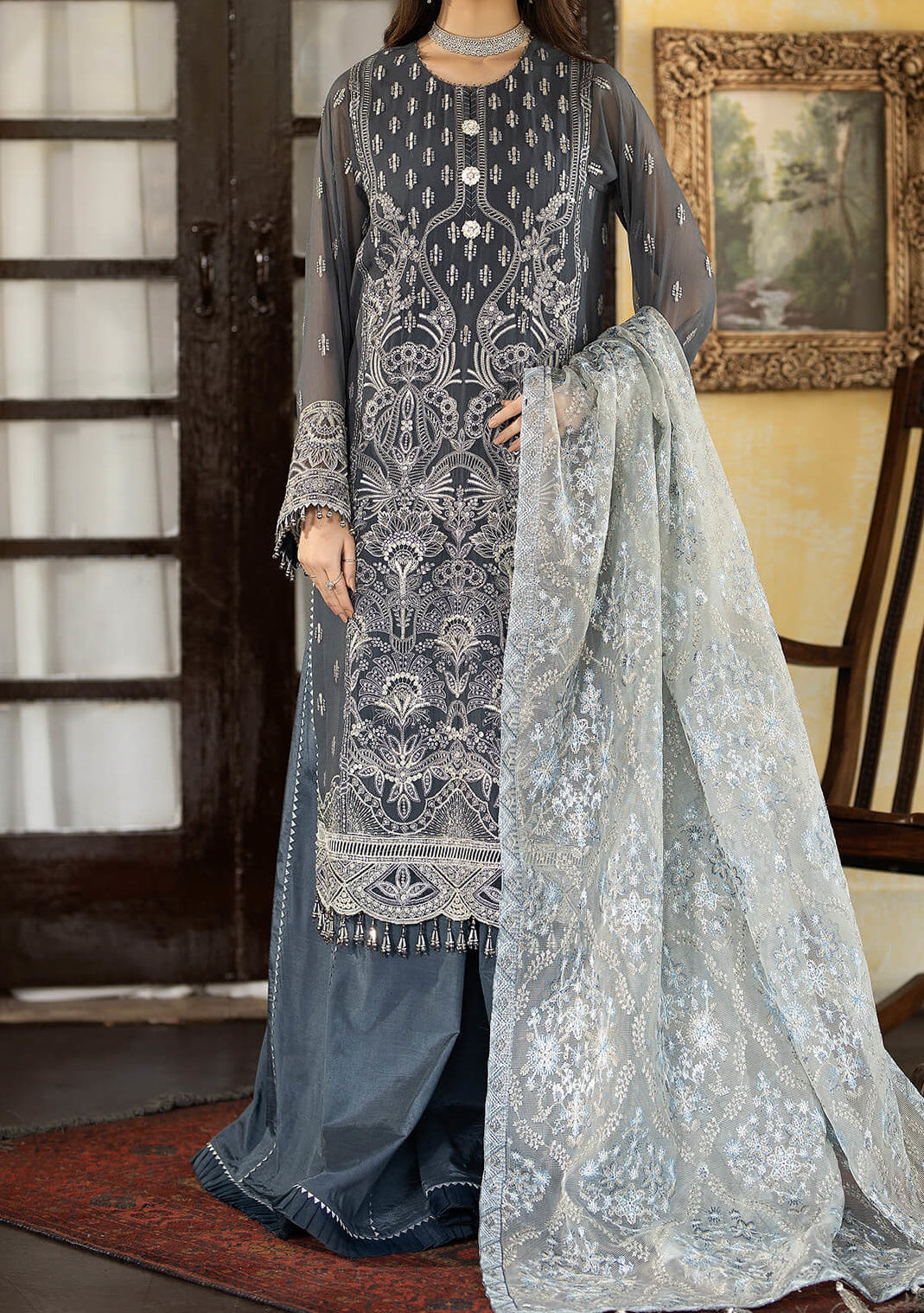 Imrozia Soleli Pakistani Luxury Chiffon Dress