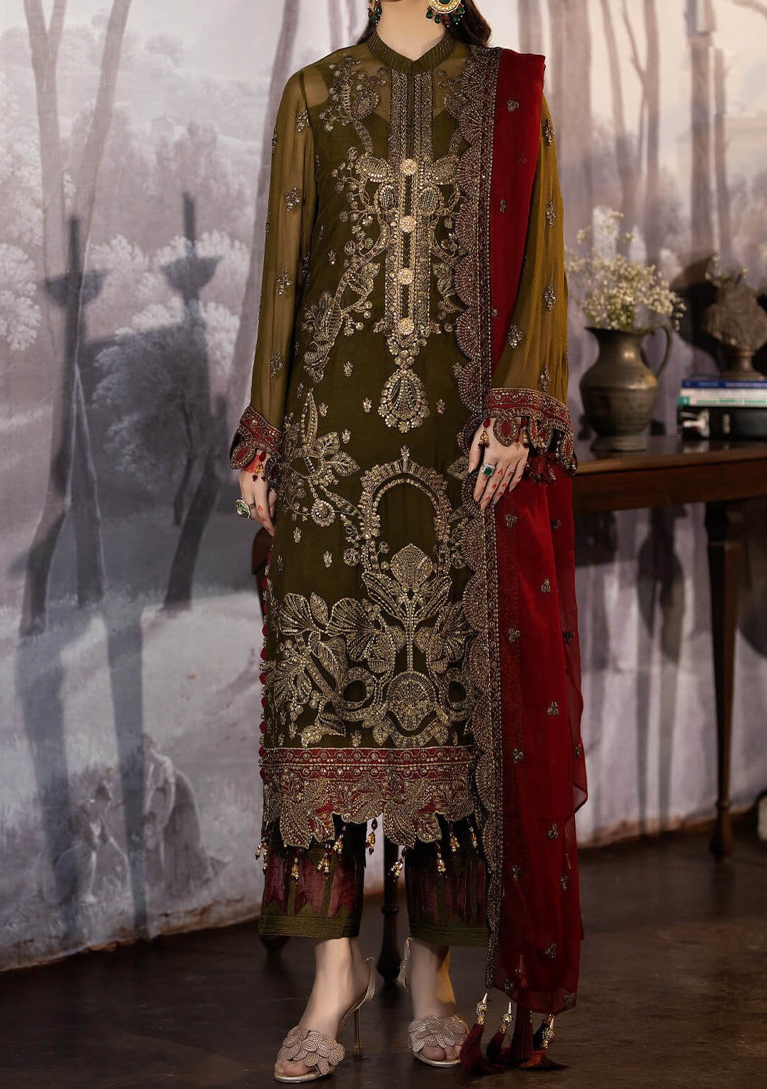 Imrozia Julieta Pakistani Luxury Chiffon Dress