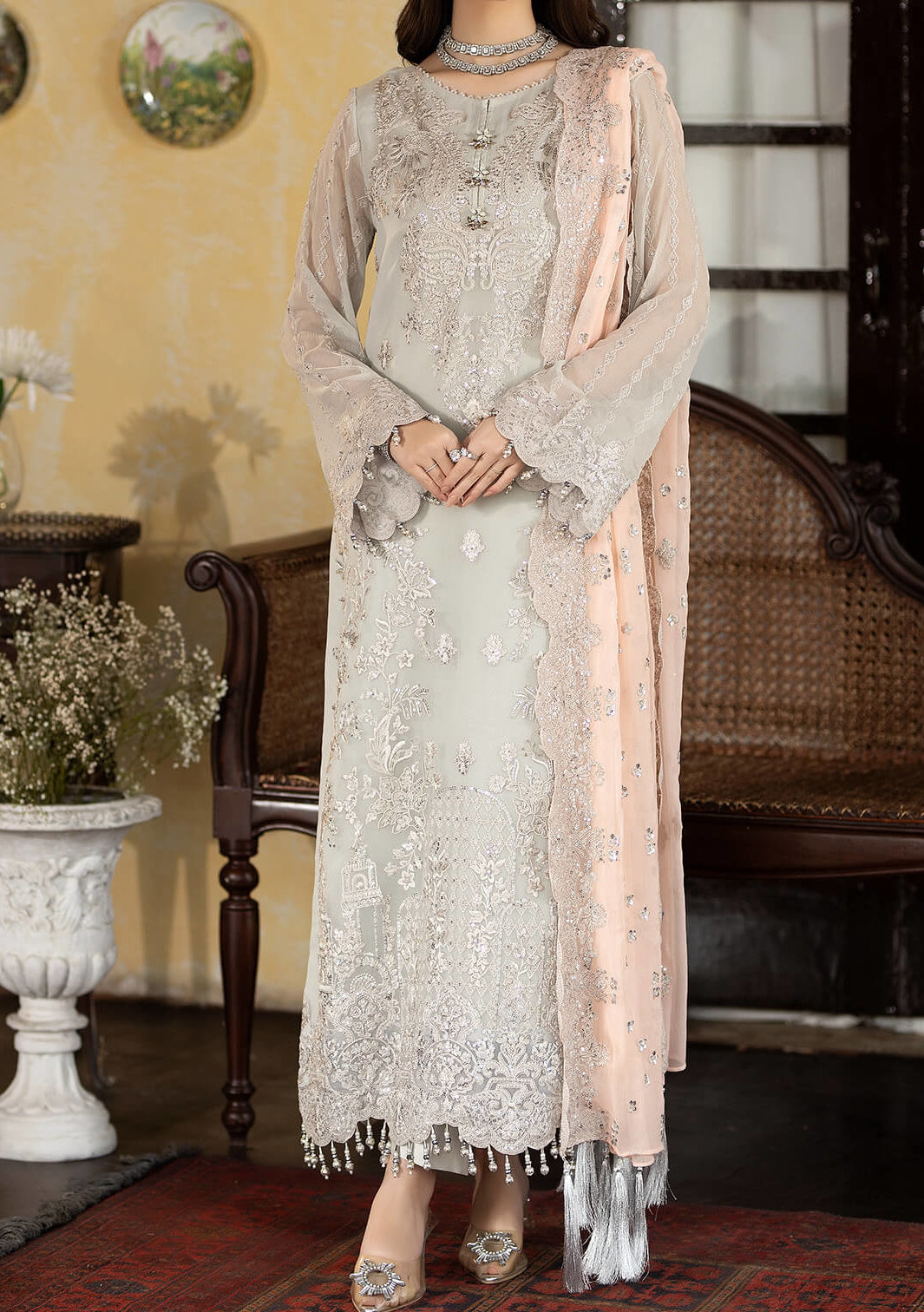 Imrozia Gabriella Pakistani Luxury Chiffon Dress